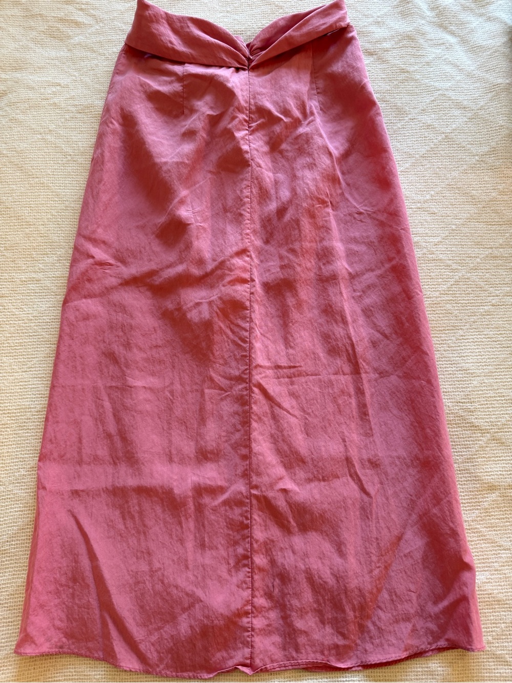 VINCE DRAPED KNOT TENCEL MIDI SKIRT - ROSETTA PINK
